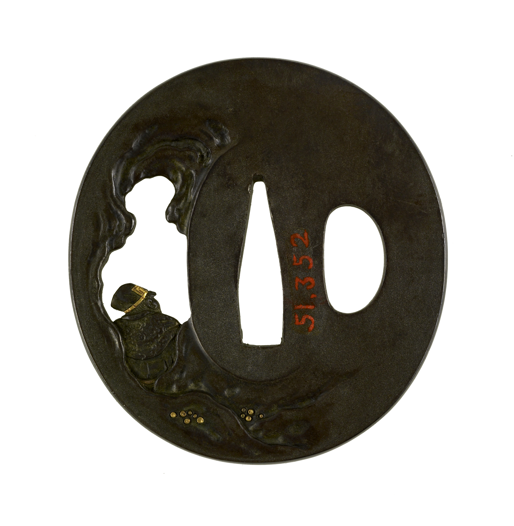 Image for Tsuba with Chokaro and Mule Leaving the Gourd
