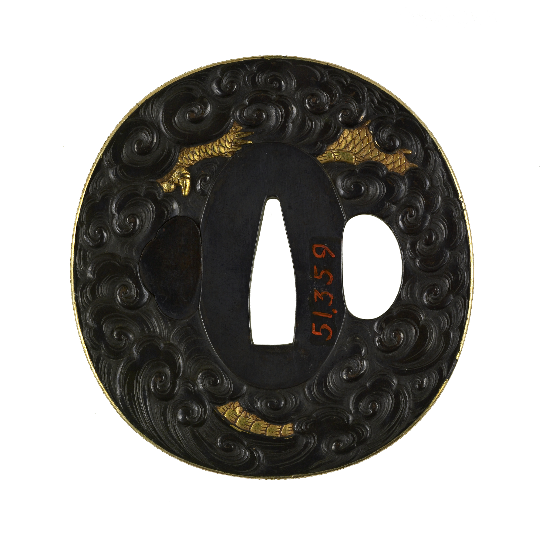 Image for Tsuba with Dragon in Clouds
