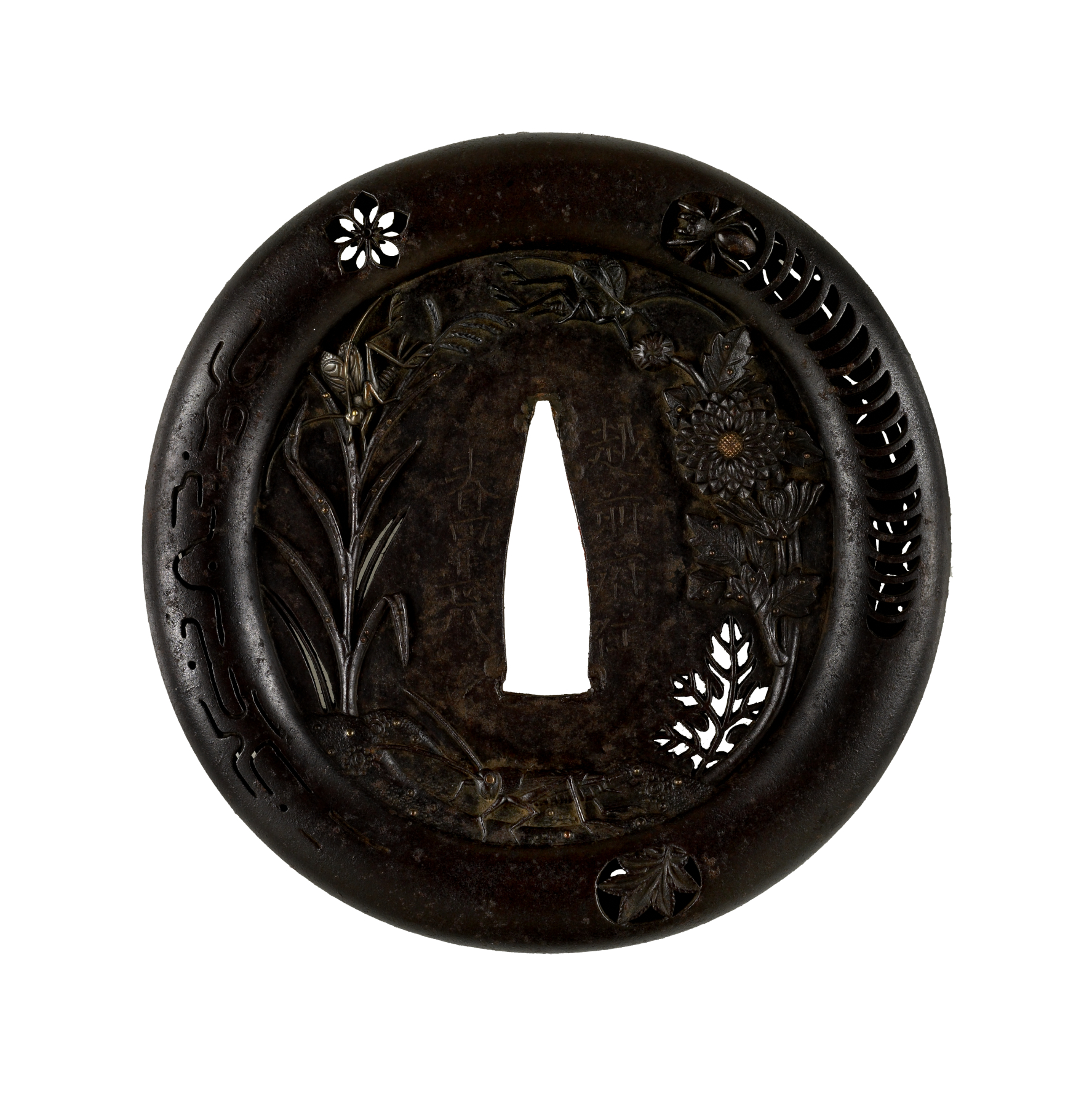 Image for Tsuba with Autumn Flora and Insects