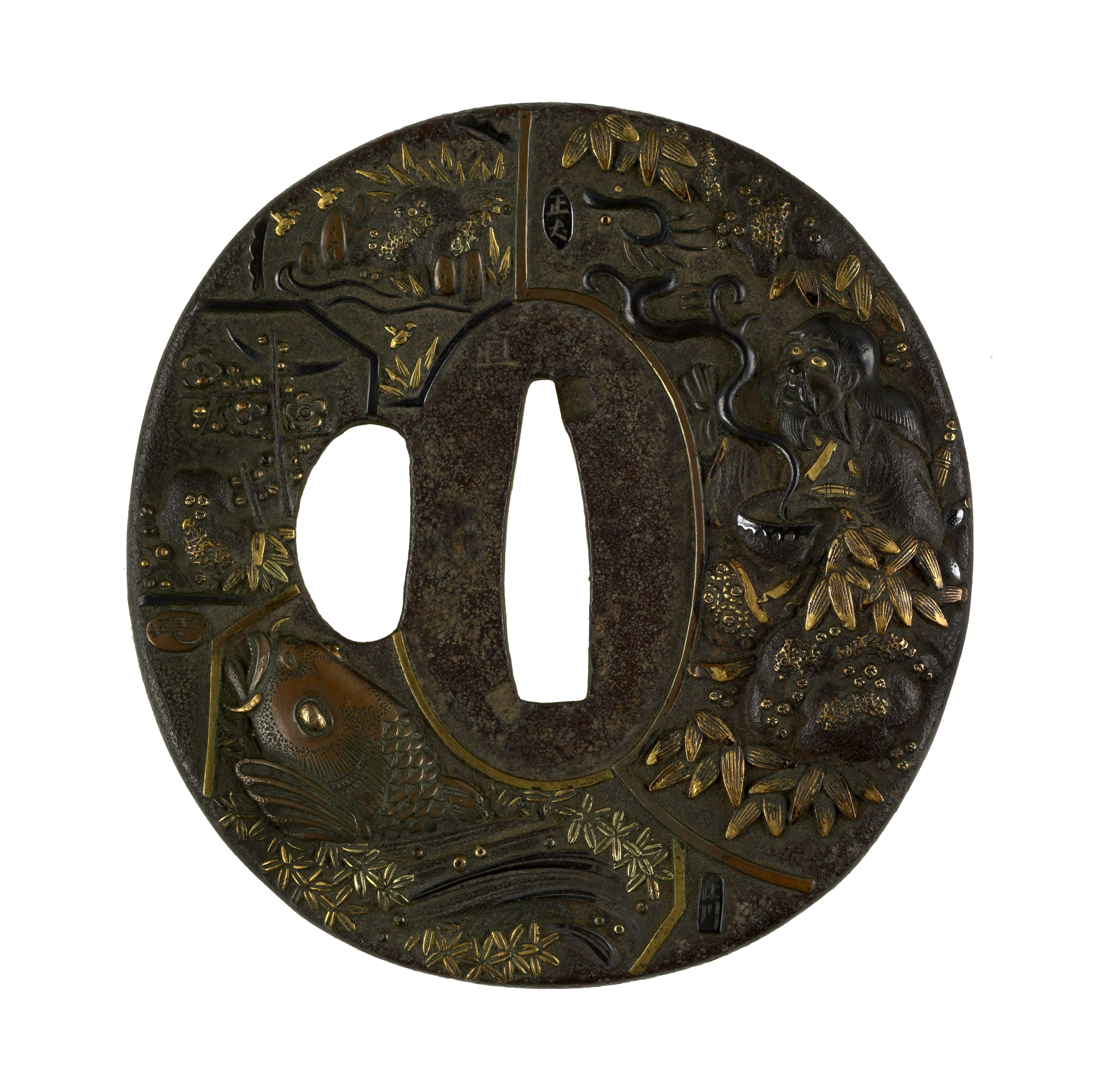 Image for Tsuba with Seven Scenes by Different Artists