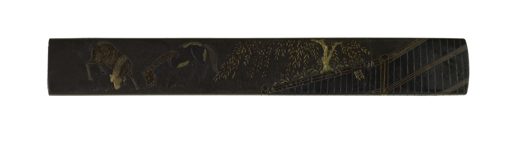 Image for Kozuka with Two Grazing Horses