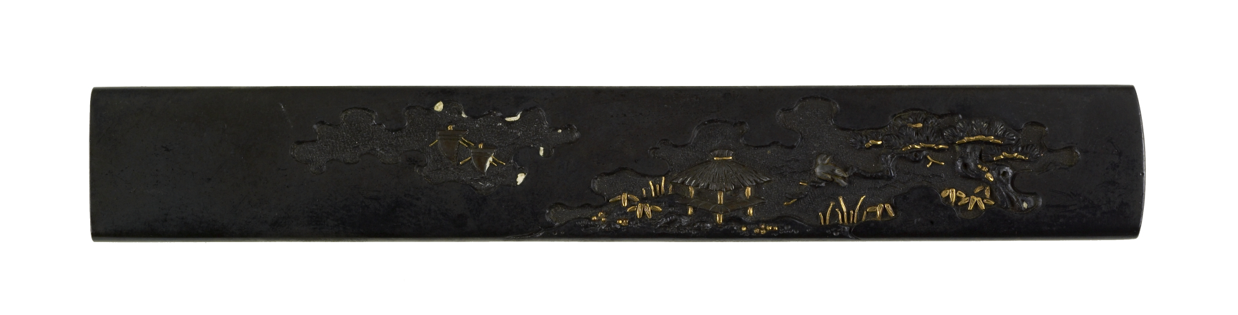 Image for Kozuka with Hut and Boats in a Landscape