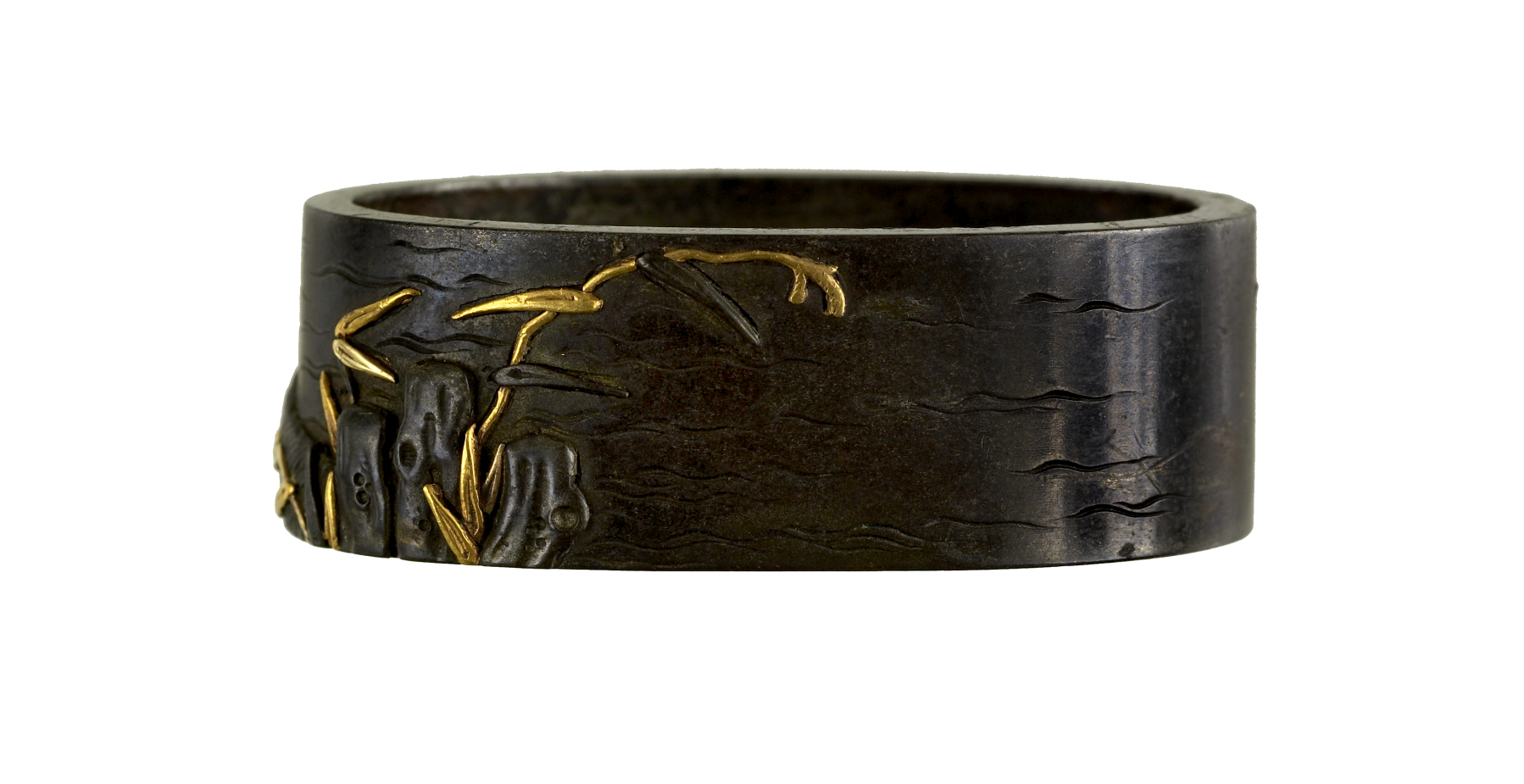 Image for Fuchi with Heron, Boat and Reeds