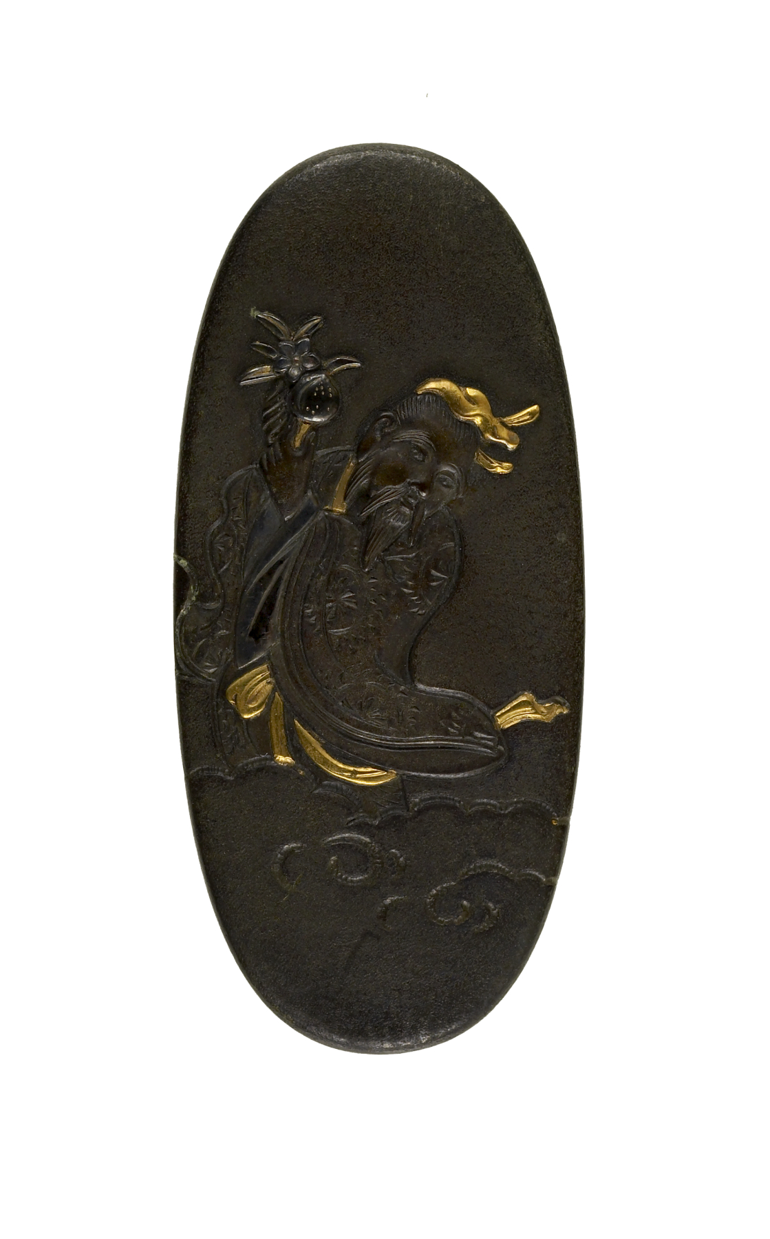 Image for Kashira with the Chinese Immortal Tobosaku (Ch. Dong Fang Suo [Tung Fang So])