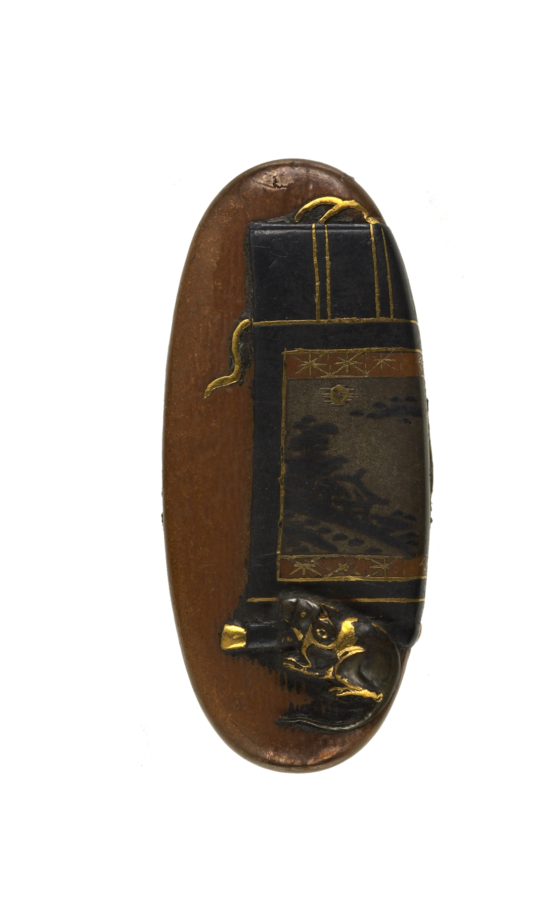 Image for Kashira with Rat and a Hanging Scroll