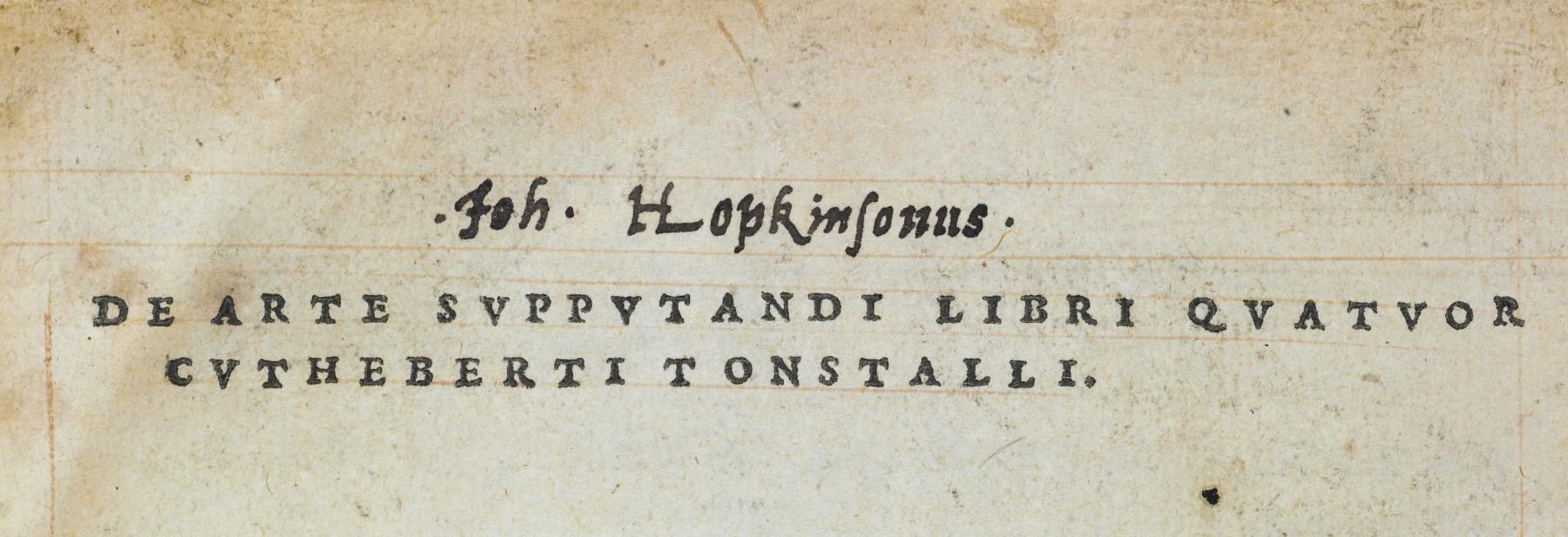 Image for De arte supputandi libri quatuor Cuthberti Tonstalli.