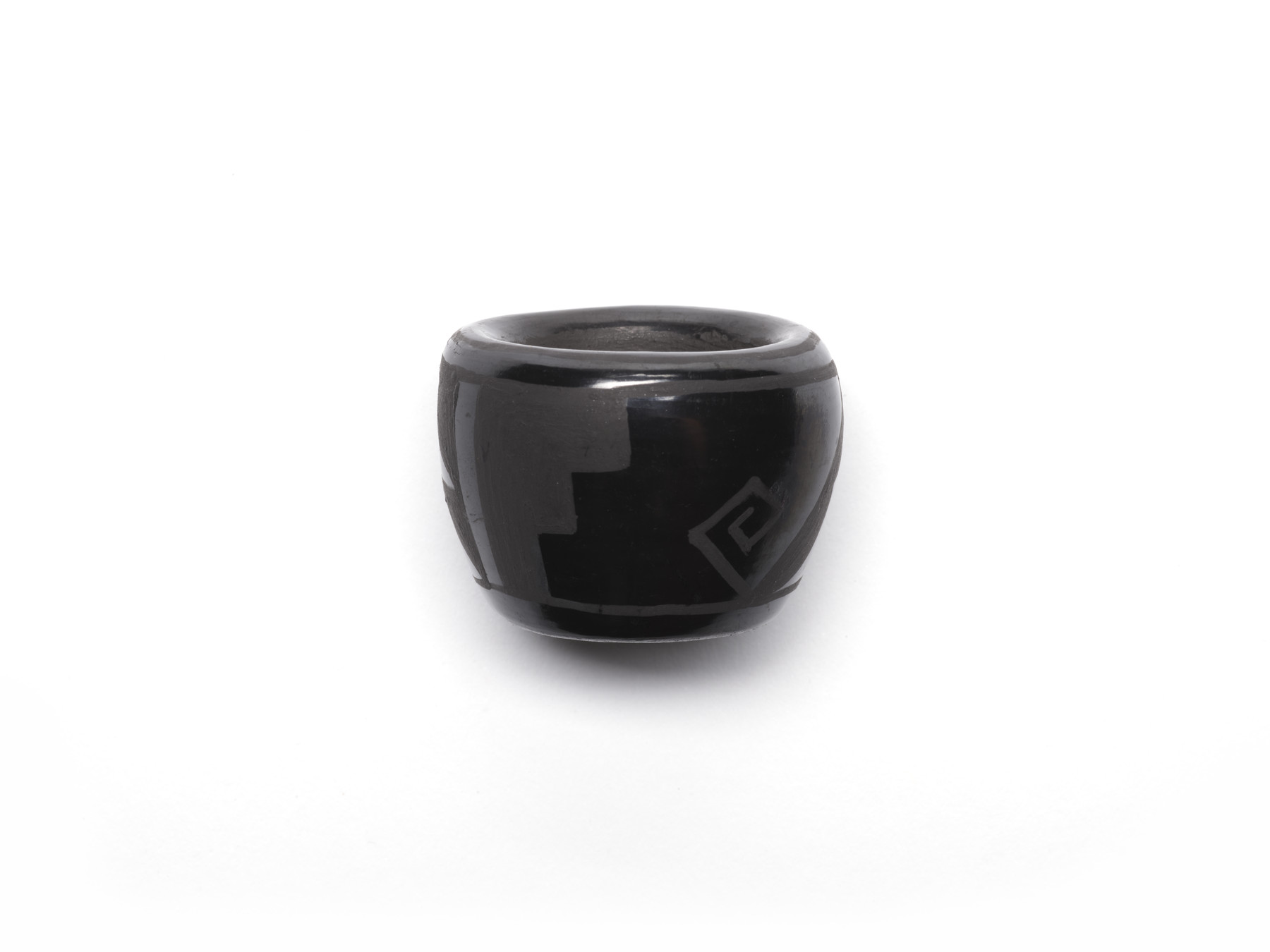 Image for Miniature Jar with Black-on-Black Burnished Geometric Patterns