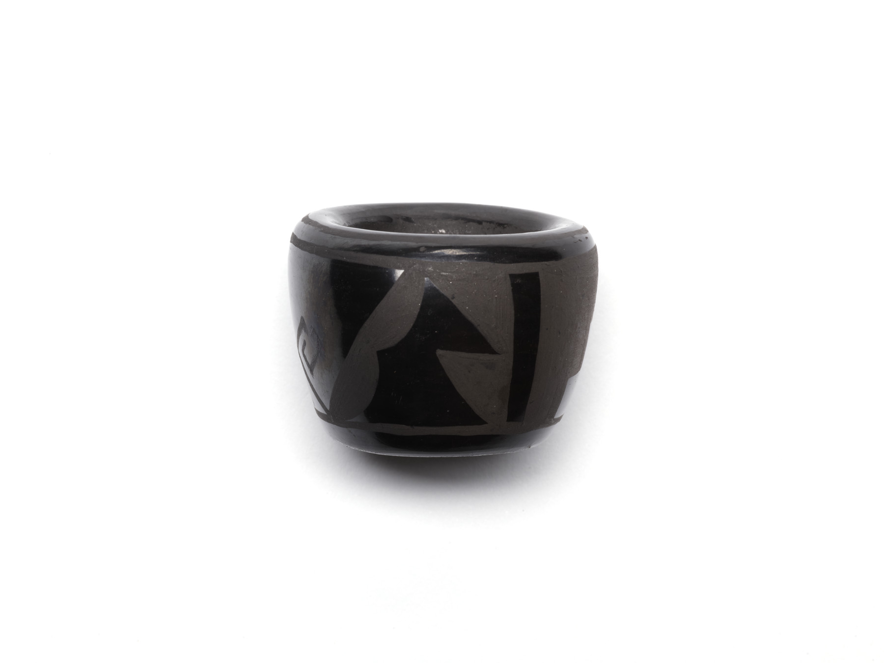 Image for Miniature Jar with Black-on-Black Burnished Geometric Patterns