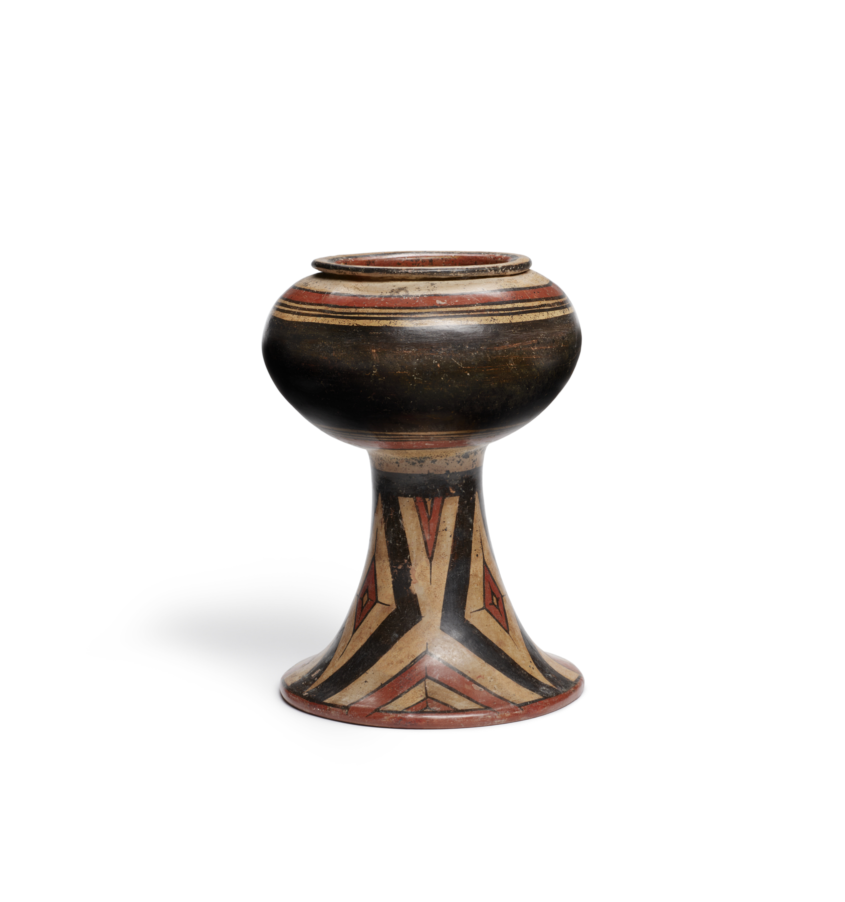 Image for Pedestal Bowl with Snakeskin Pattern