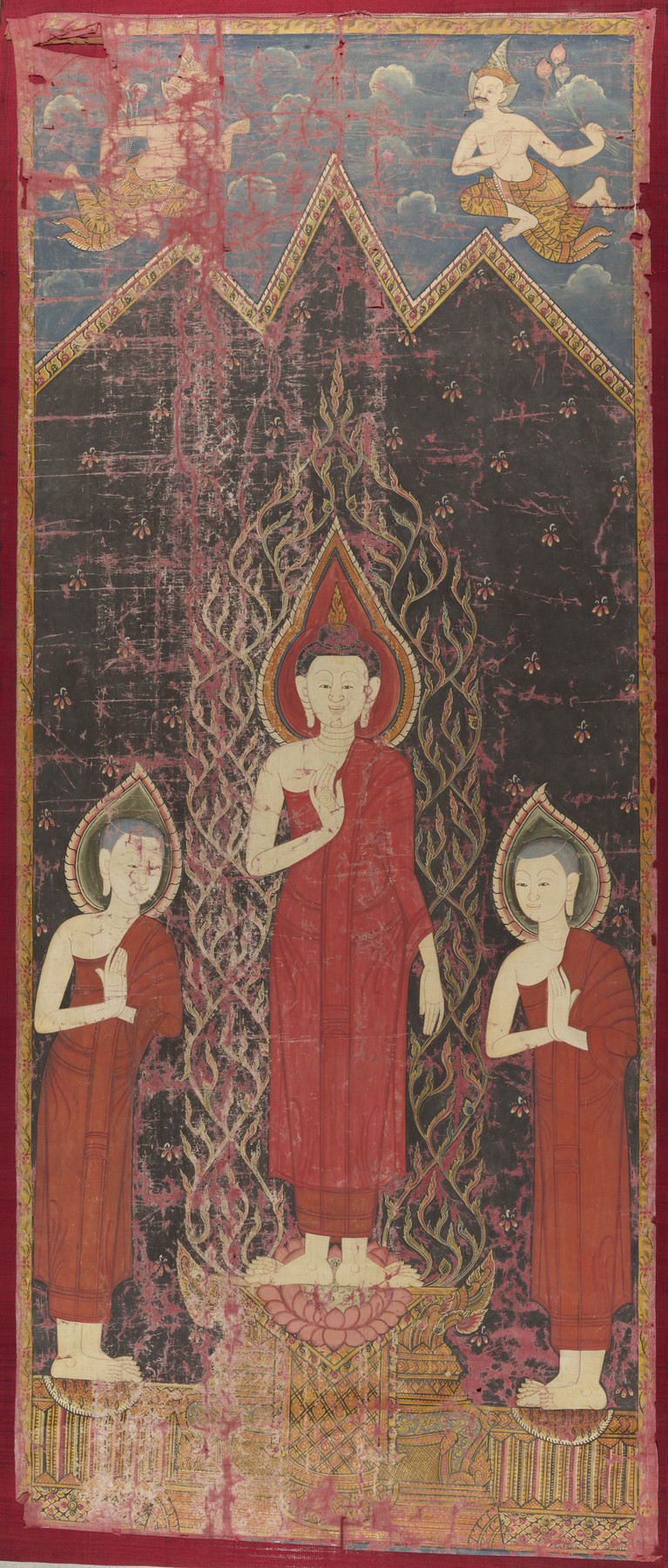 Image for The Buddha with His Disciples Sariputta and Moggalana