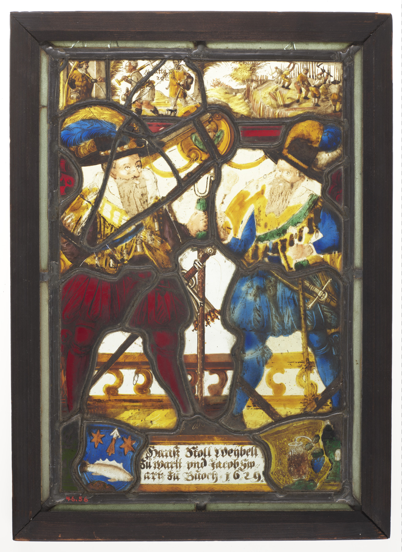 Image for Two hunters and coat-of-arms
