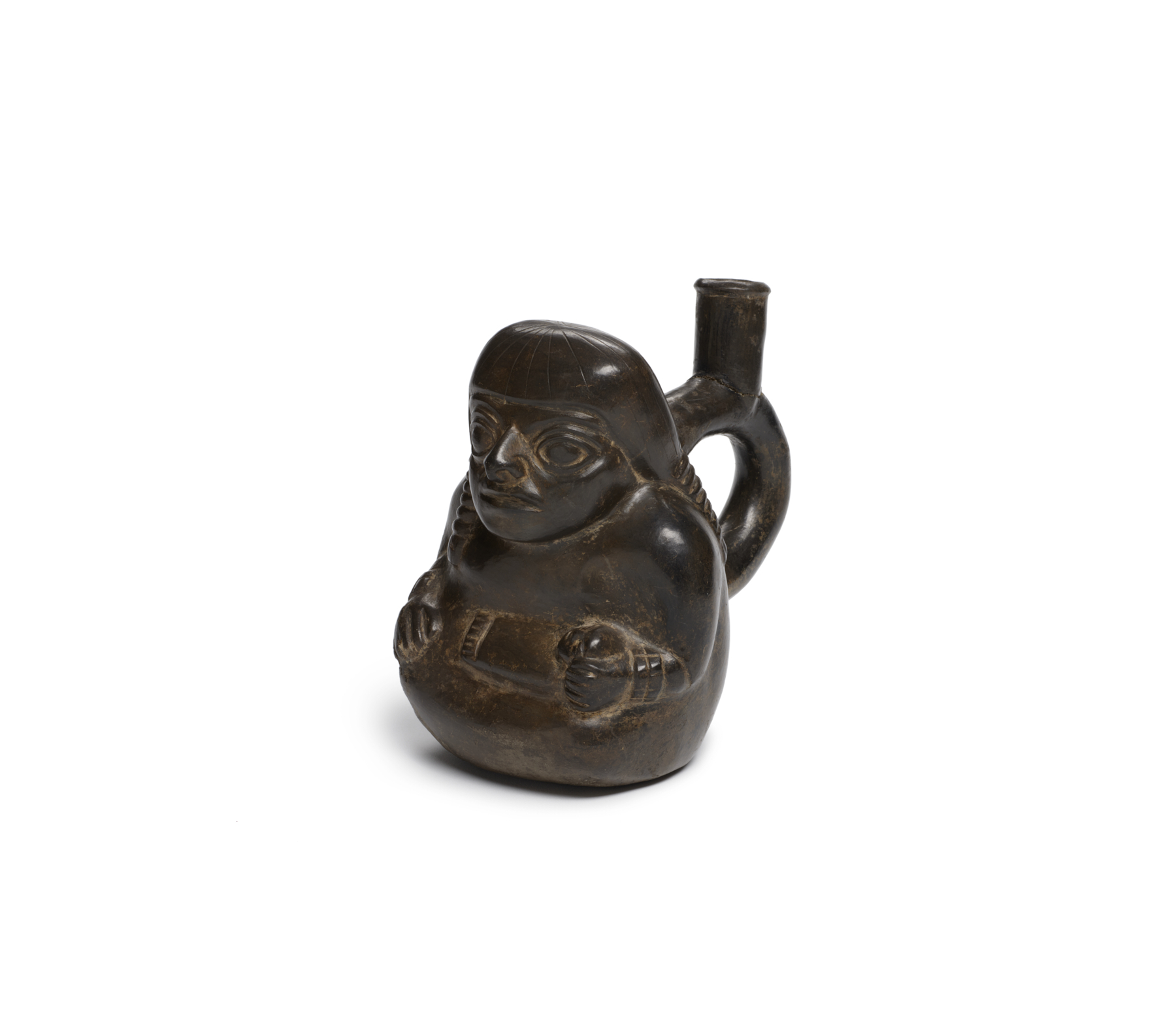 Image for Jug in the shape of a seated mother holding a child