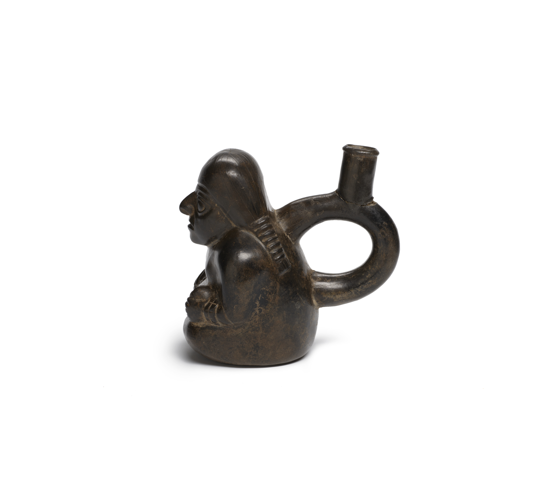 Image for Jug in the shape of a seated mother holding a child
