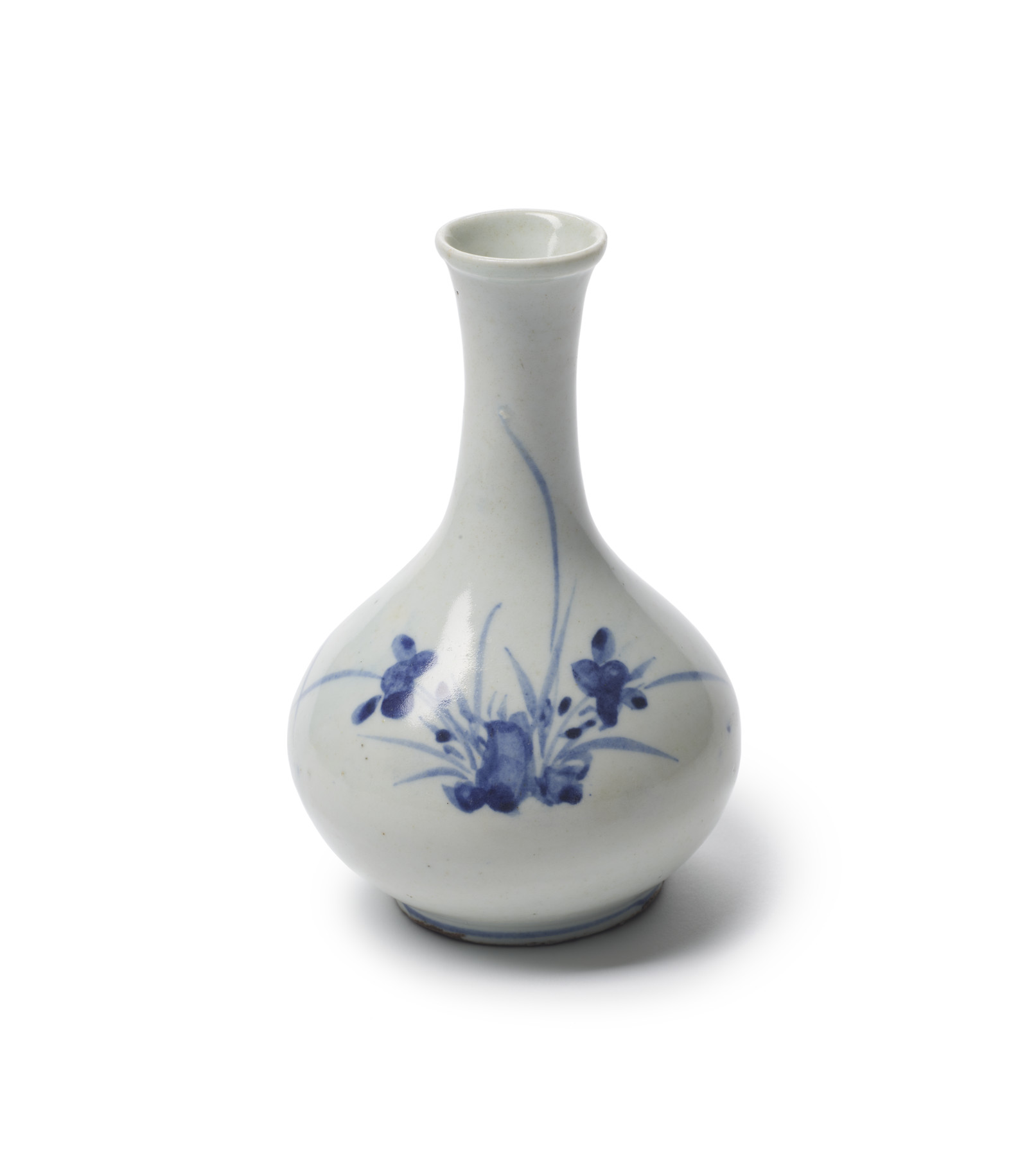 Image for Bottle with Design of Orchids and Rocks