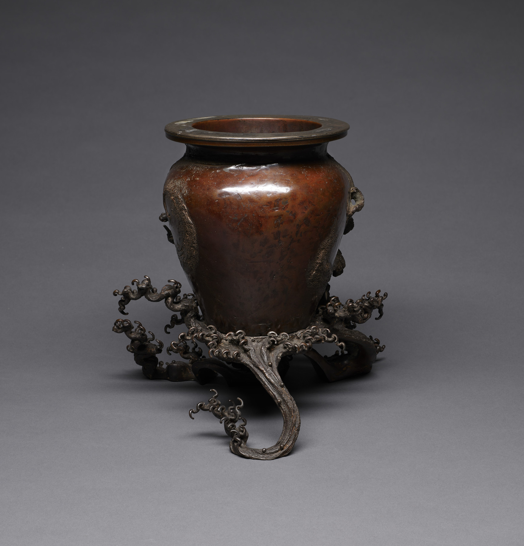 Image for Flower Jar with a Dragon Rising from the Waves