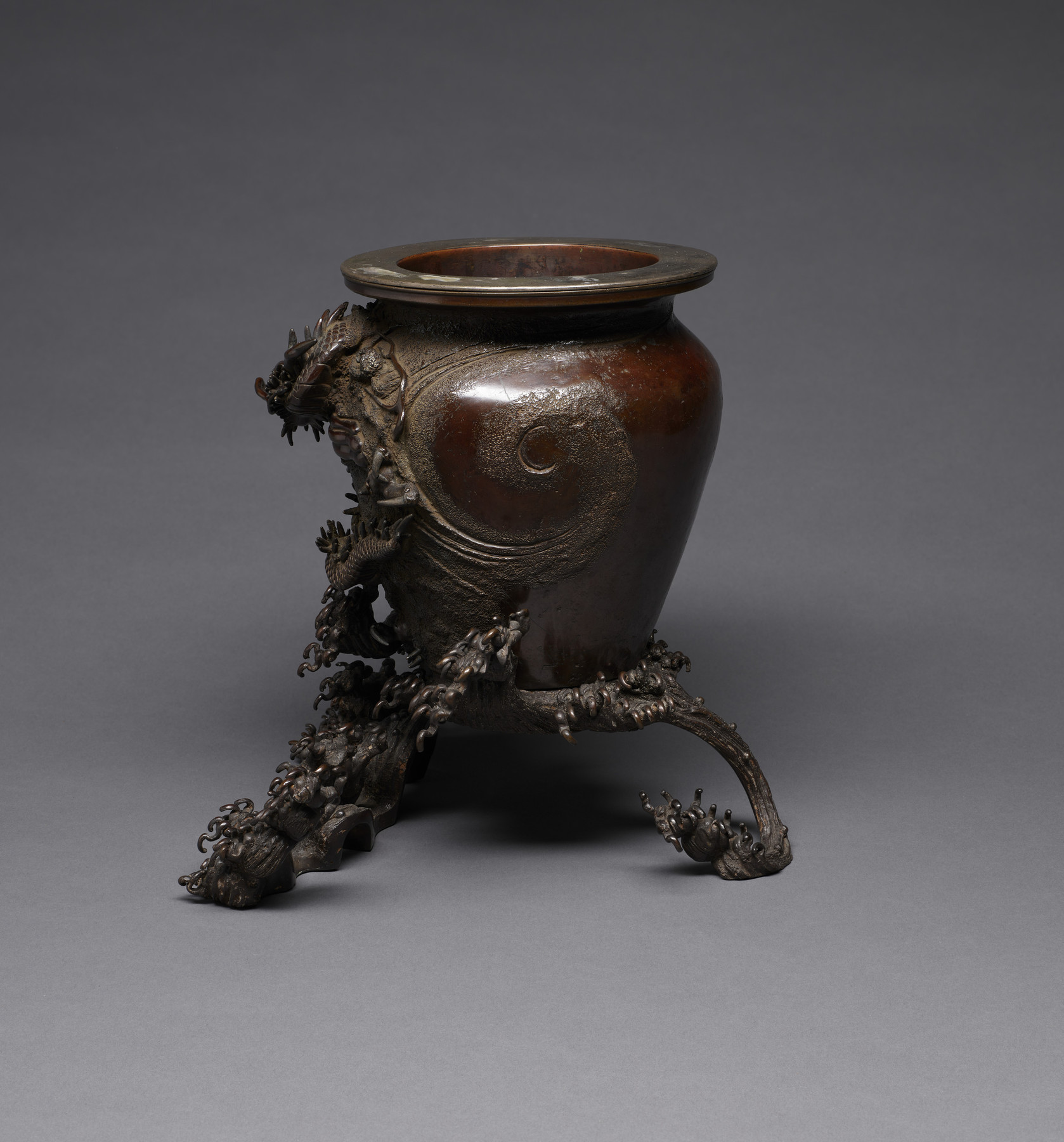 Image for Flower Jar with a Dragon Rising from the Waves