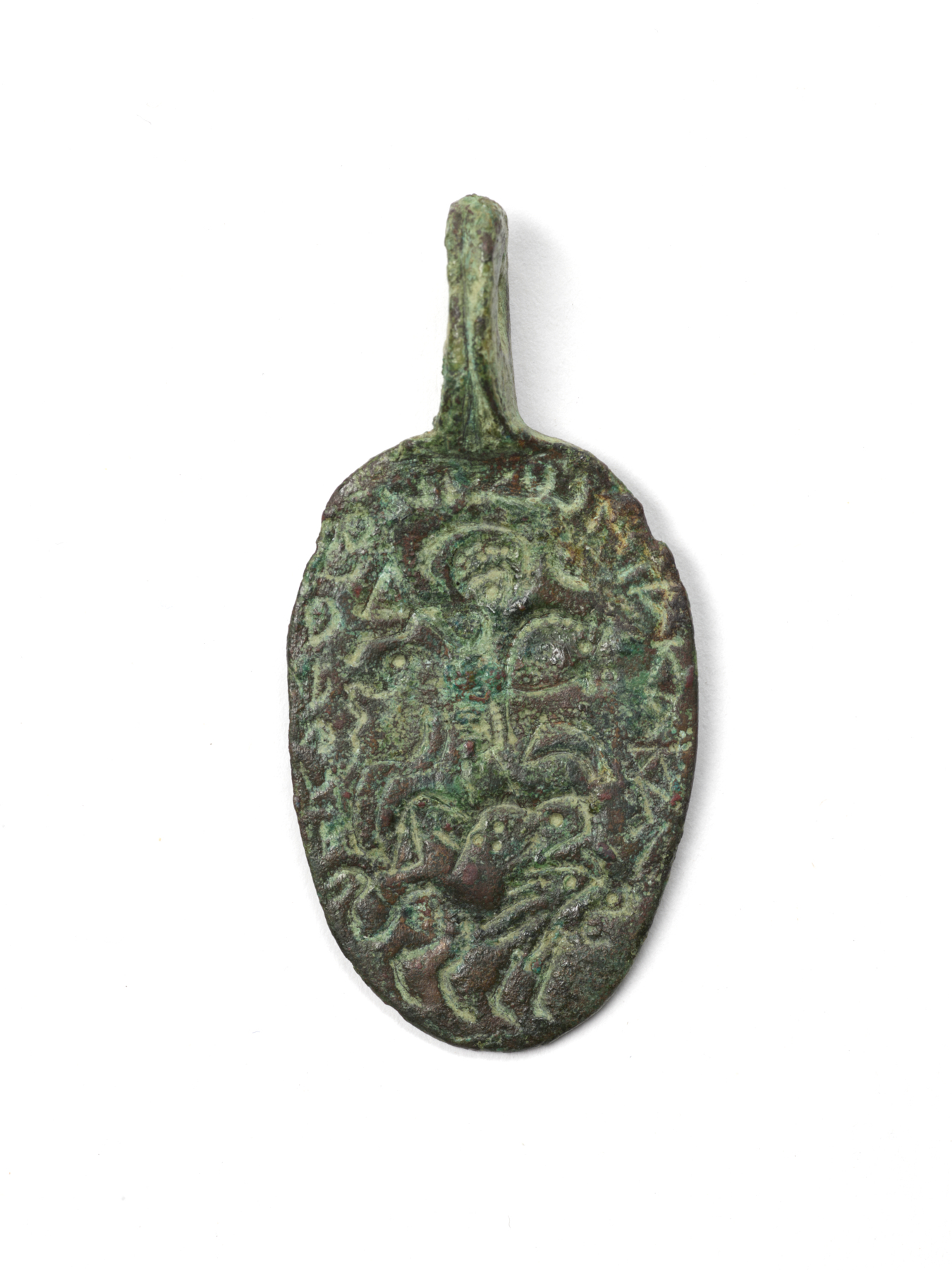 Image for Pendant Amulet Depicting the Holy Rider; Christ Crucified (reverse)