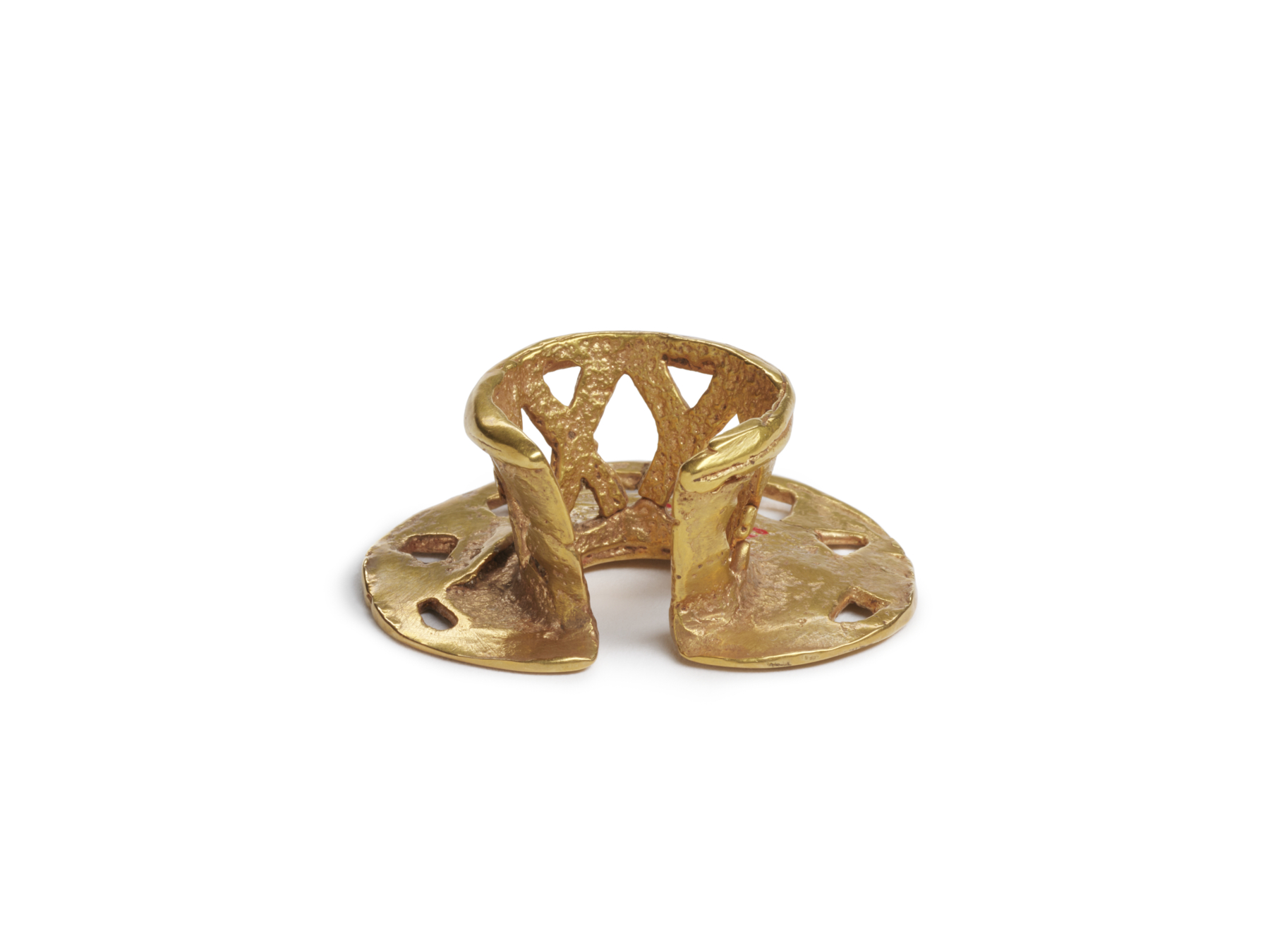 Image for Nose Ring with Pierced Triangle and Diamond Decoration