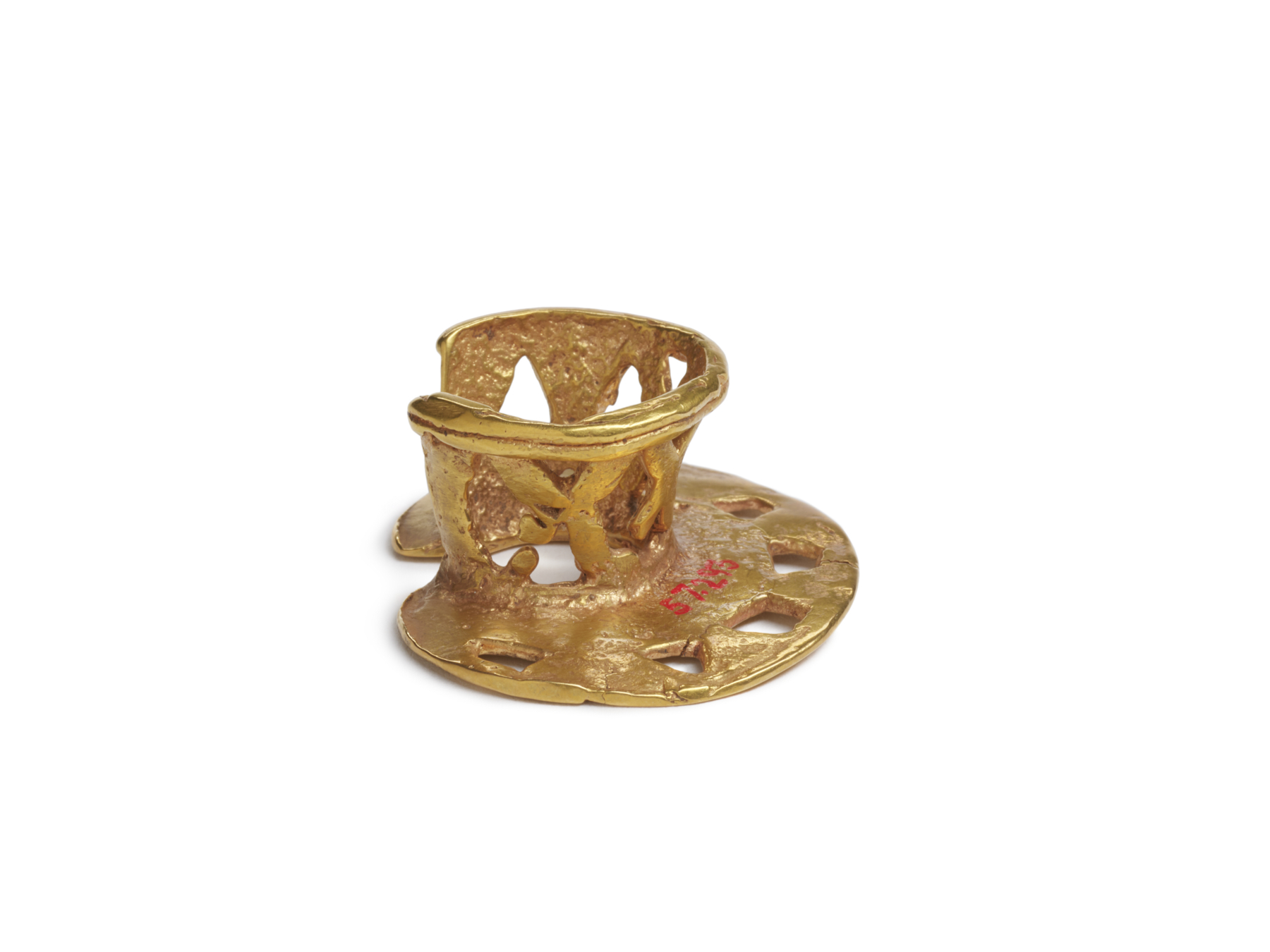Image for Nose Ring with Pierced Triangle and Diamond Decoration