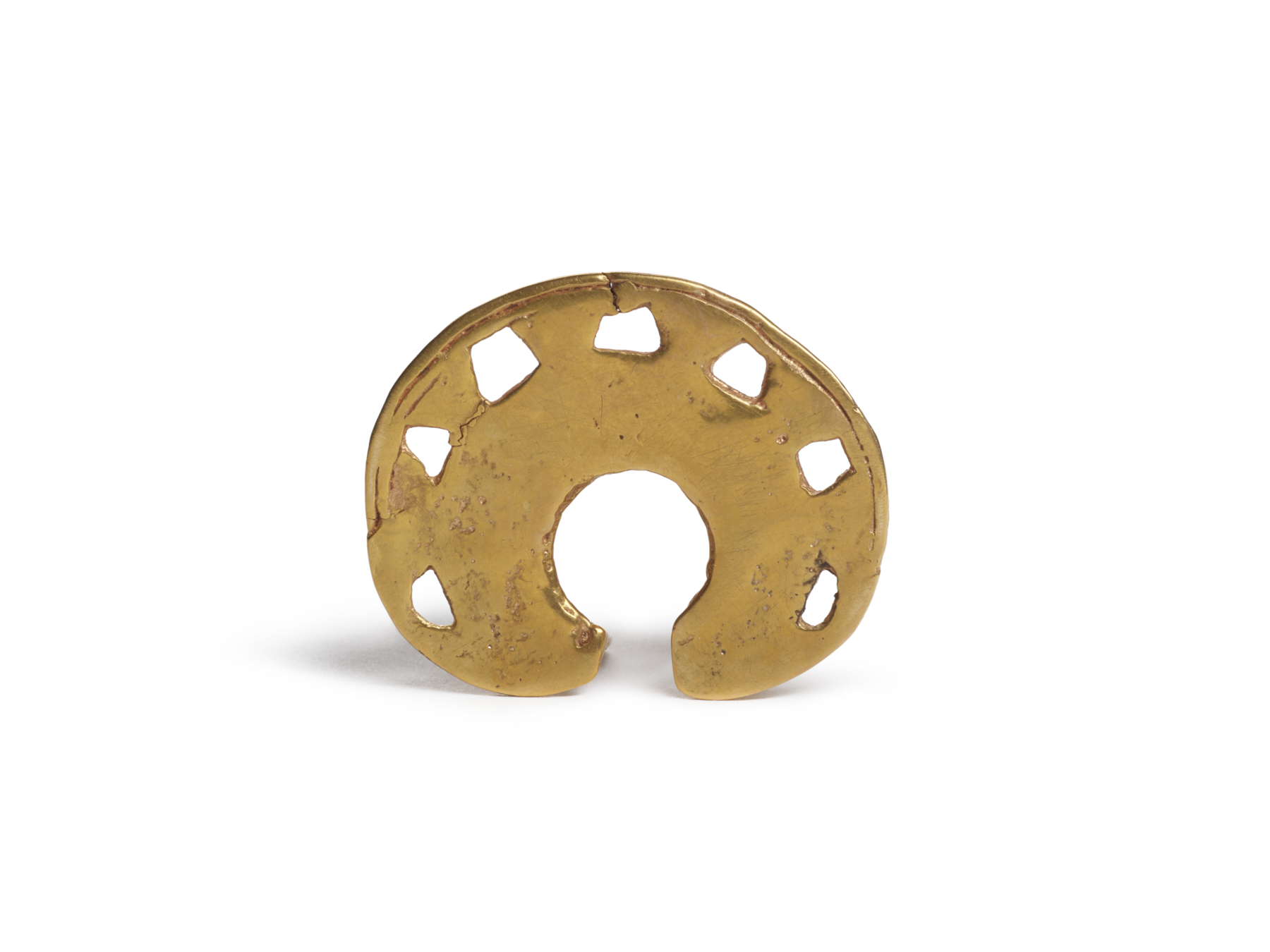 Image for Nose Ring with Pierced Triangle and Diamond Decoration