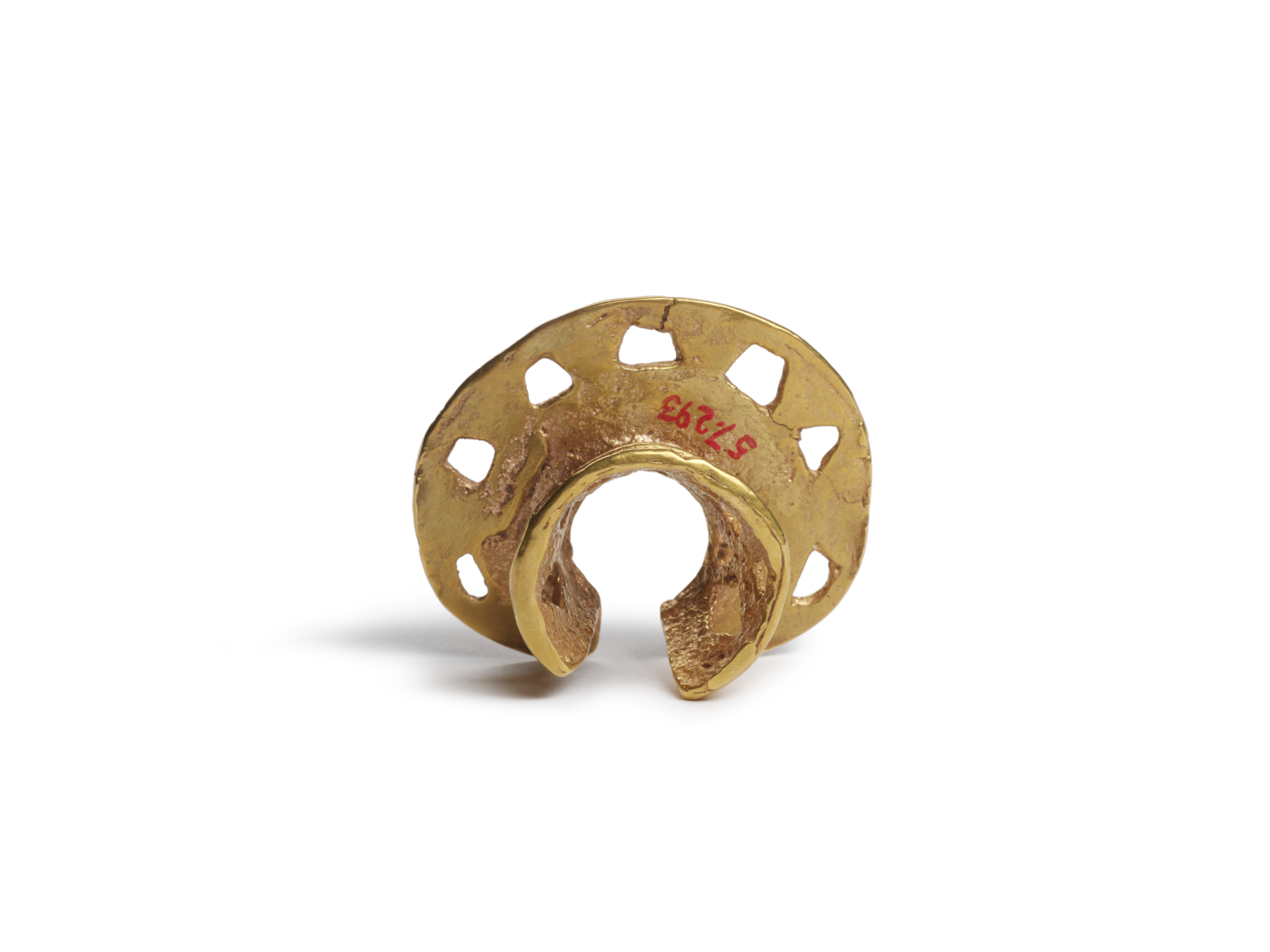 Image for Nose Ring with Pierced Triangle and Diamond Decoration