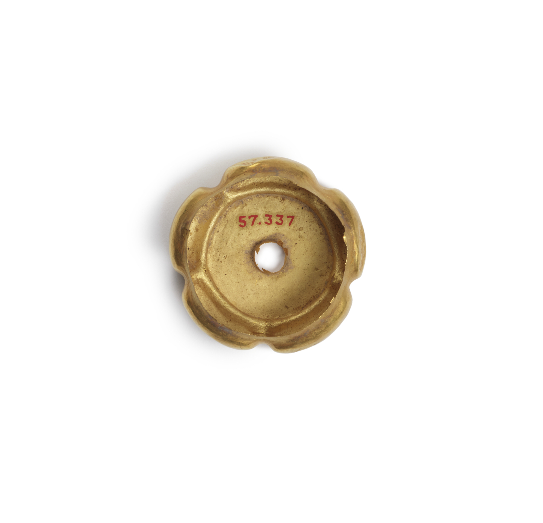 Image for Knob-shaped ornament; CENTER HOLE W. 5 LOBES