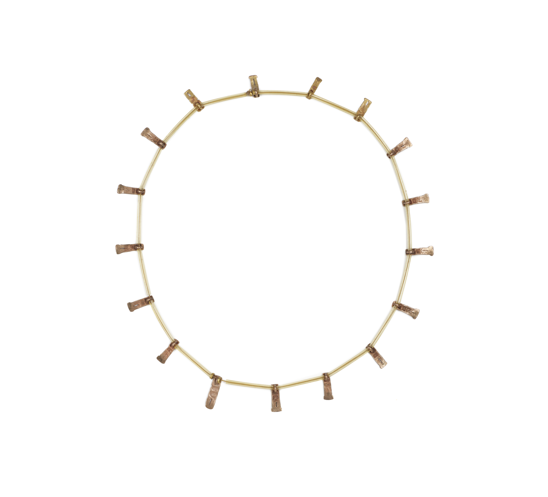 Image for 17 links from a necklace?; SHAPE OF RATTLESNAKE'S TAIL ?