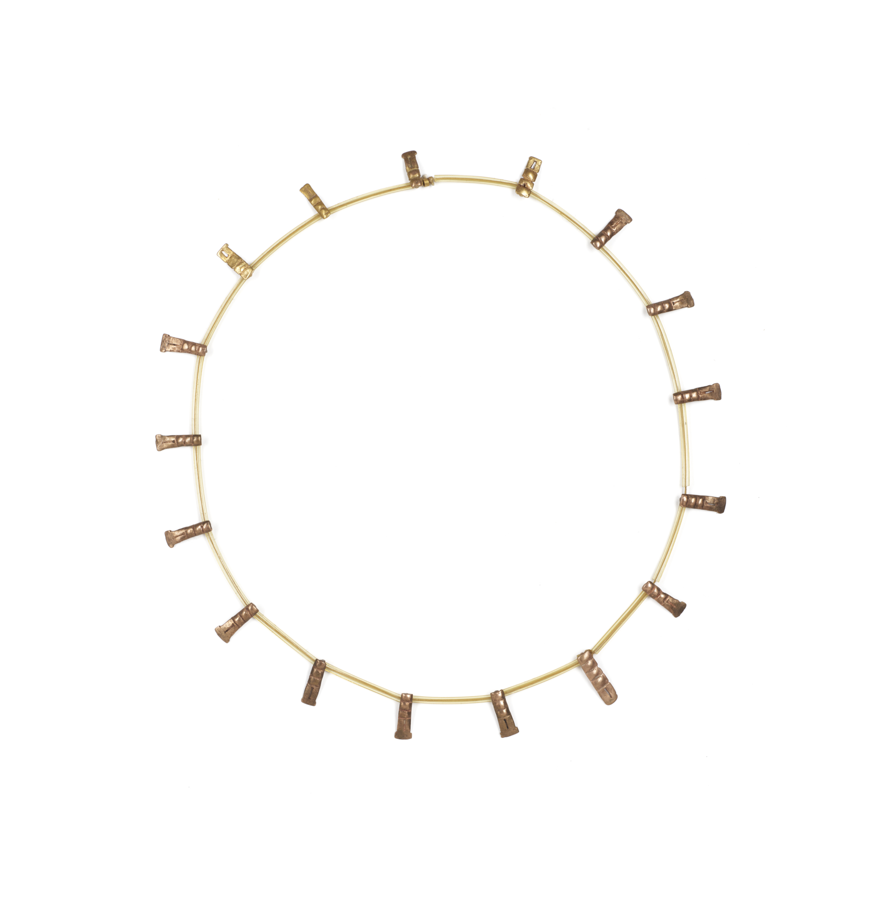Image for 17 links from a necklace?; SHAPE OF RATTLESNAKE'S TAIL ?