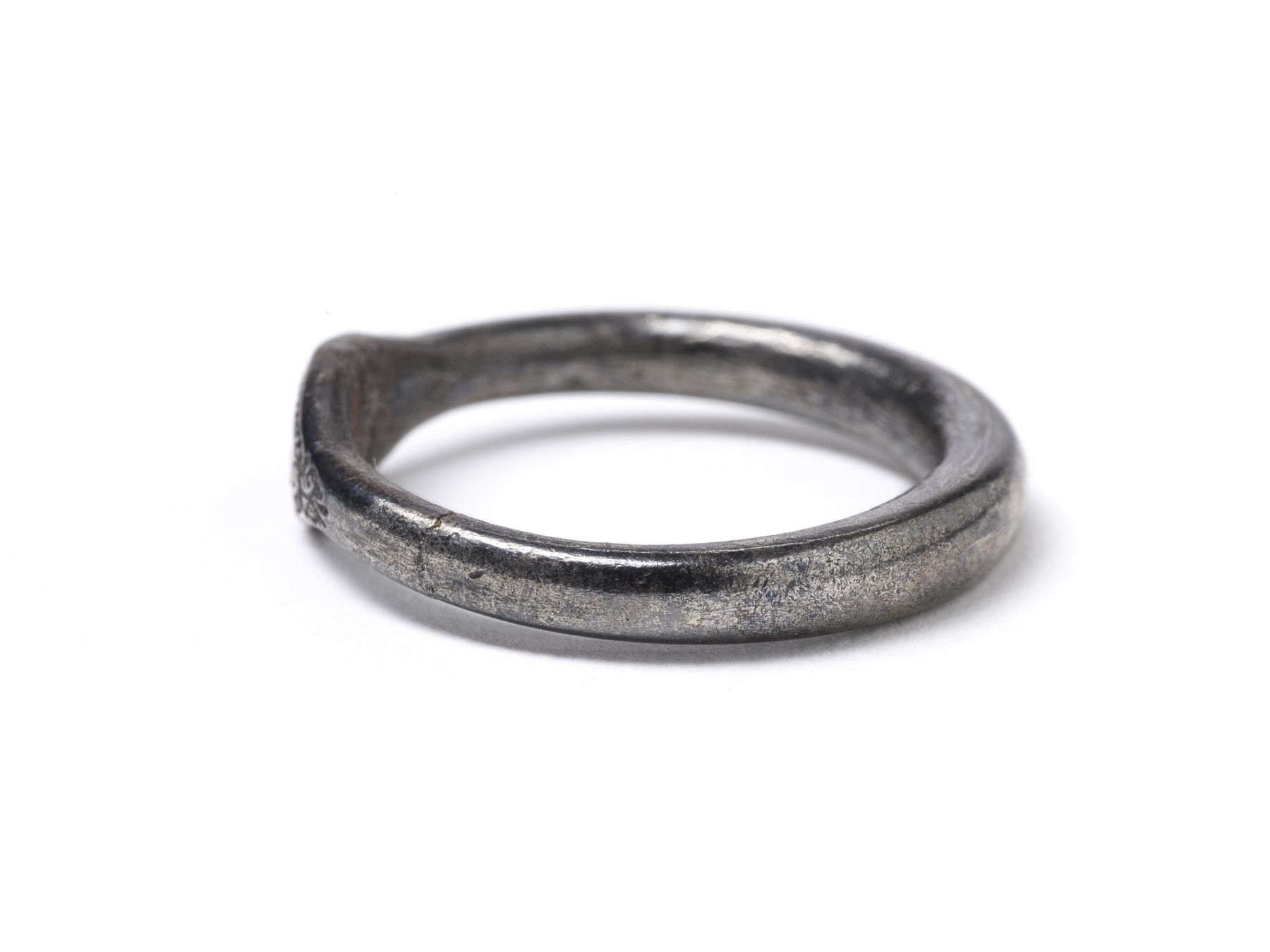 Image for Silver Ring with Flattened Hoop