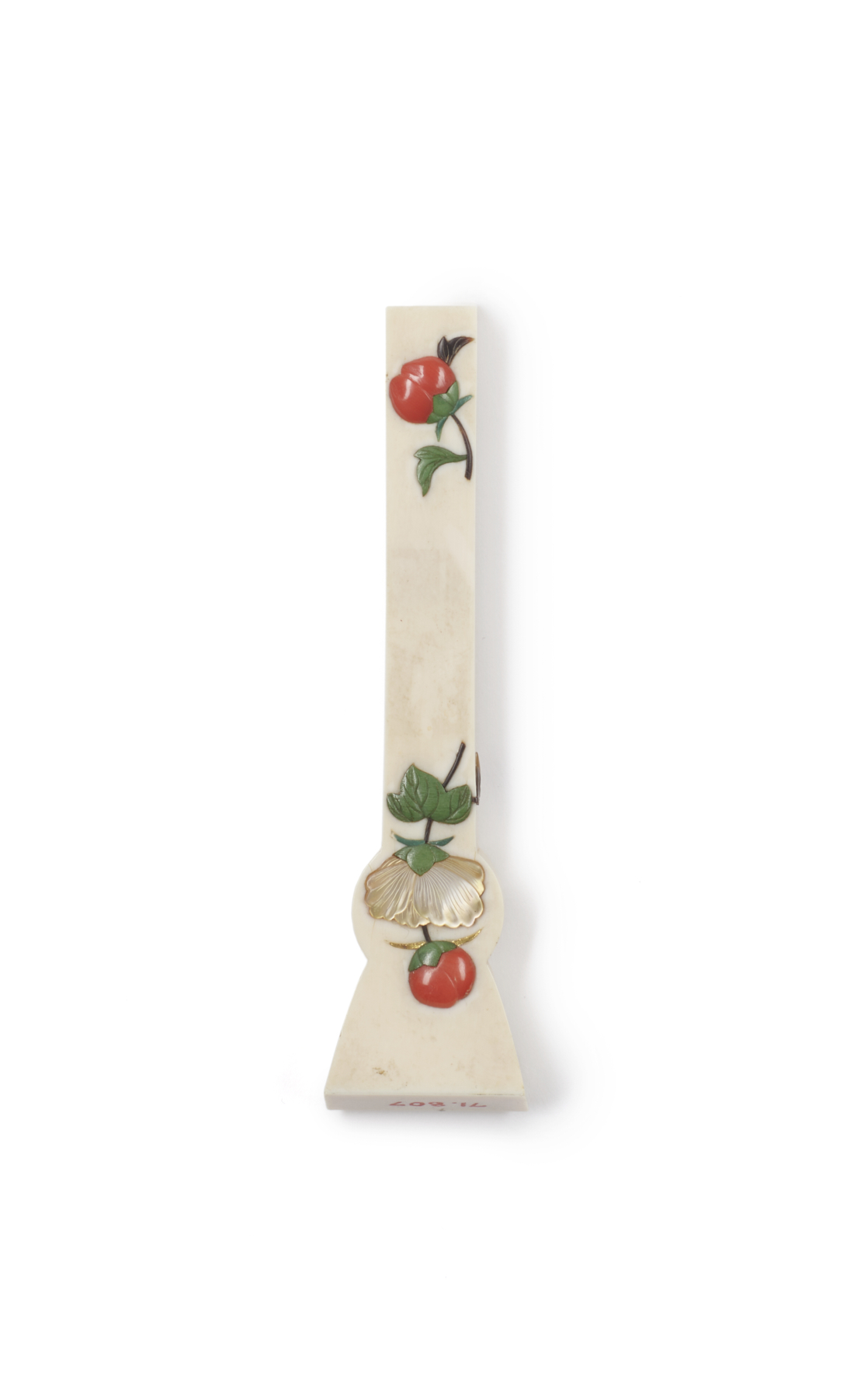 Image for Ornamental hair bar (kogai) with peonies