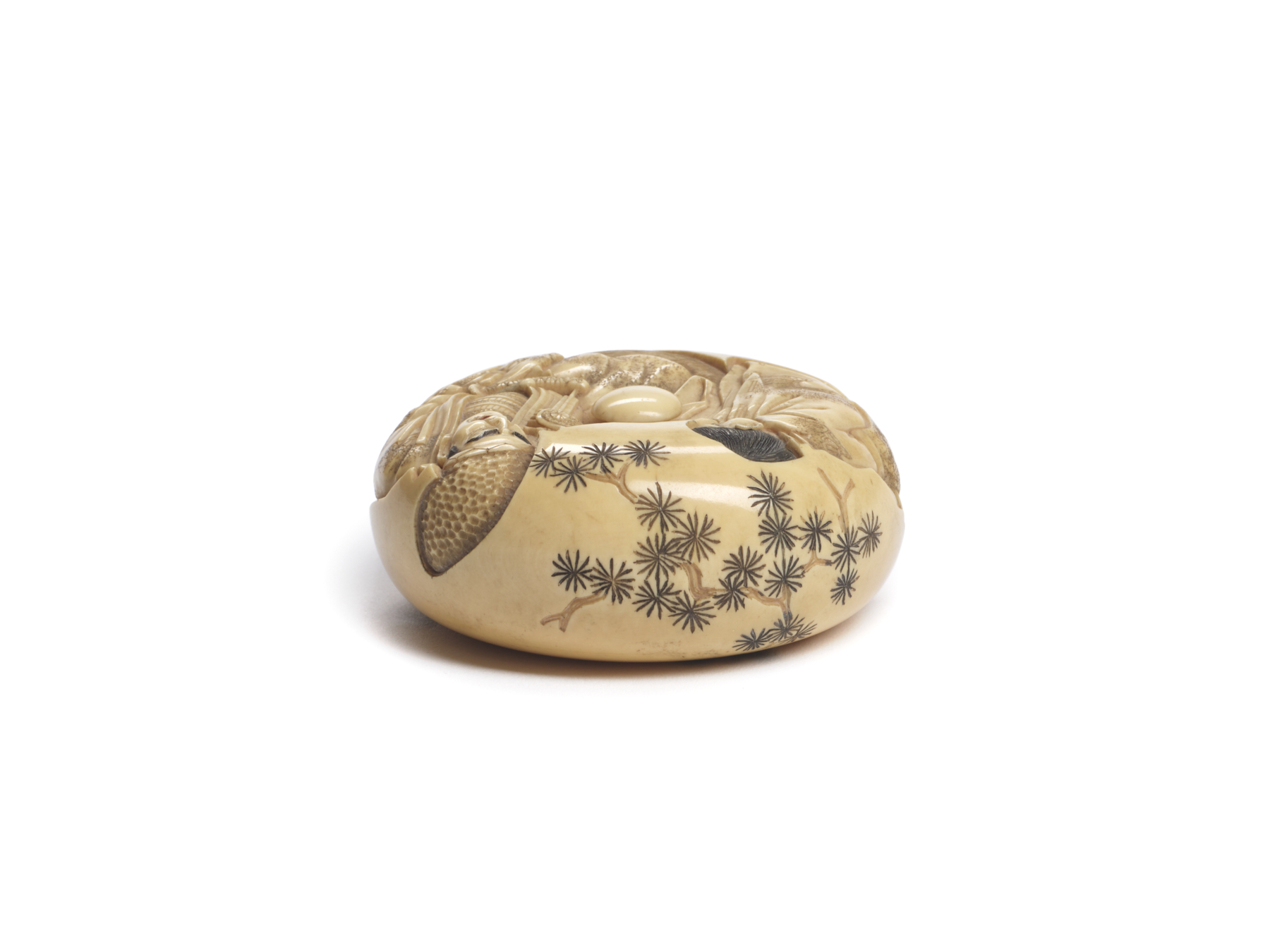 Image for Manju Netsuke with the Parting of Kusunoki Masashige and Son Masatsura