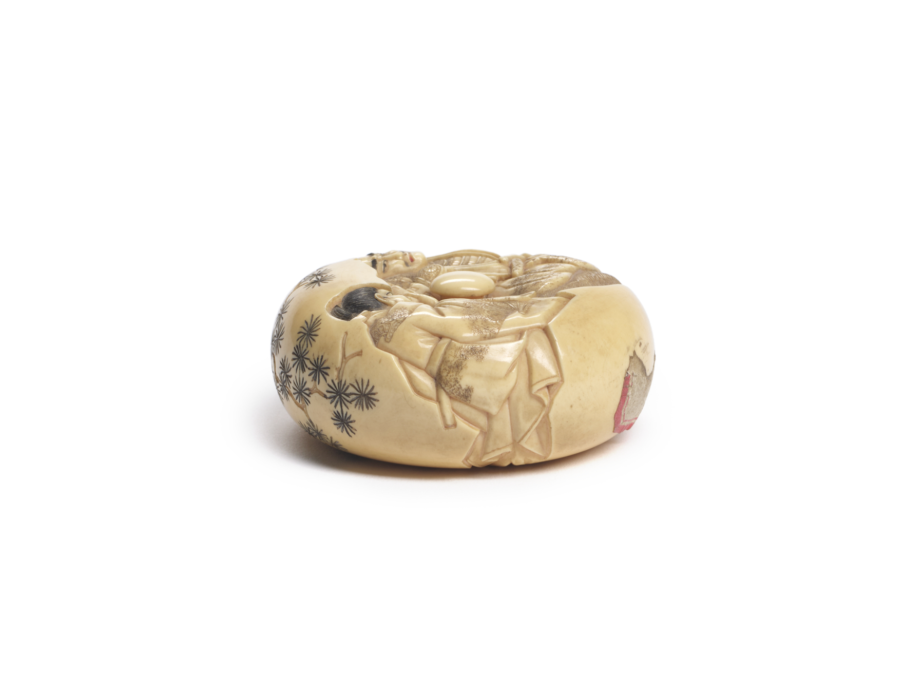 Image for Manju Netsuke with the Parting of Kusunoki Masashige and Son Masatsura