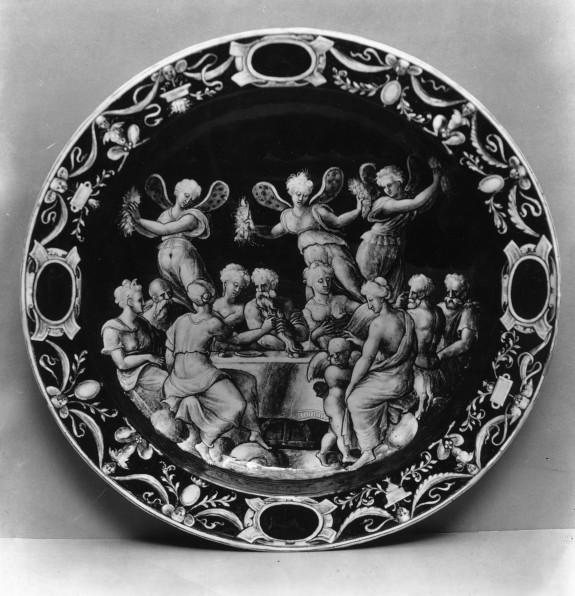 Dish with the Wedding Banquet of Cupid and Psyche