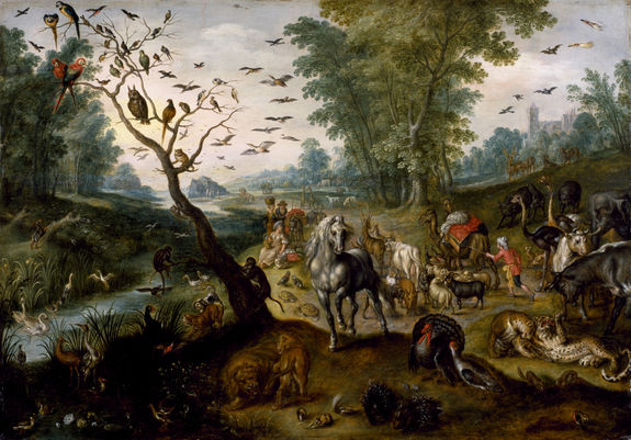 Image for Noah's Family Assembling Animals before the Ark