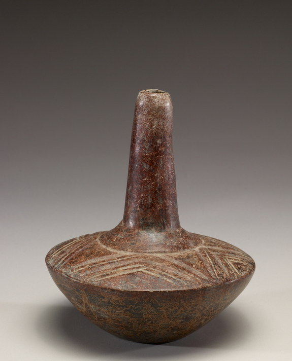 Image for Bottle with Sharp Shoulders with Incised Design
