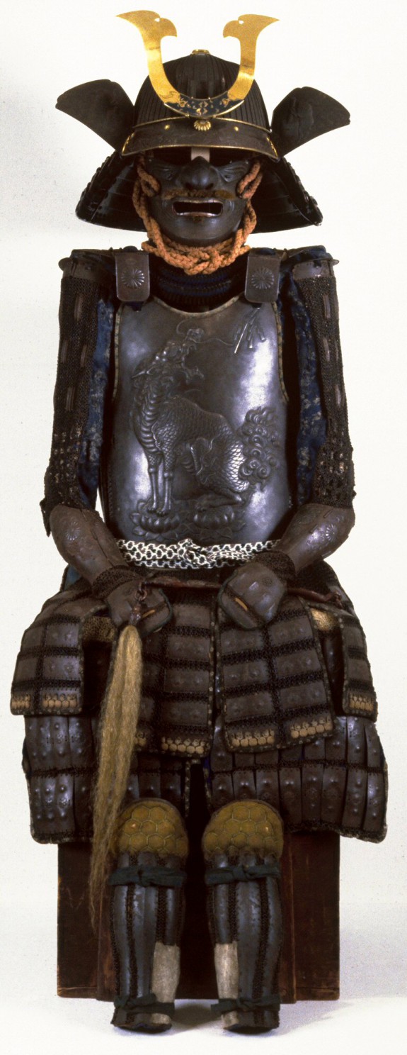 Face Mask and Throat Guard from a Suit of Armor (