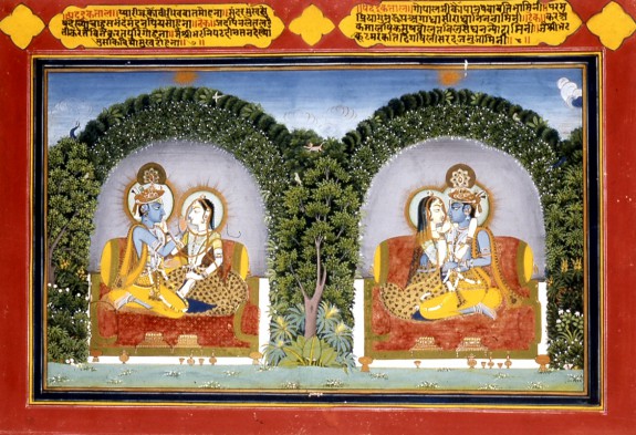 Radha and Krishna, Illustration to Poems by Shribhatta