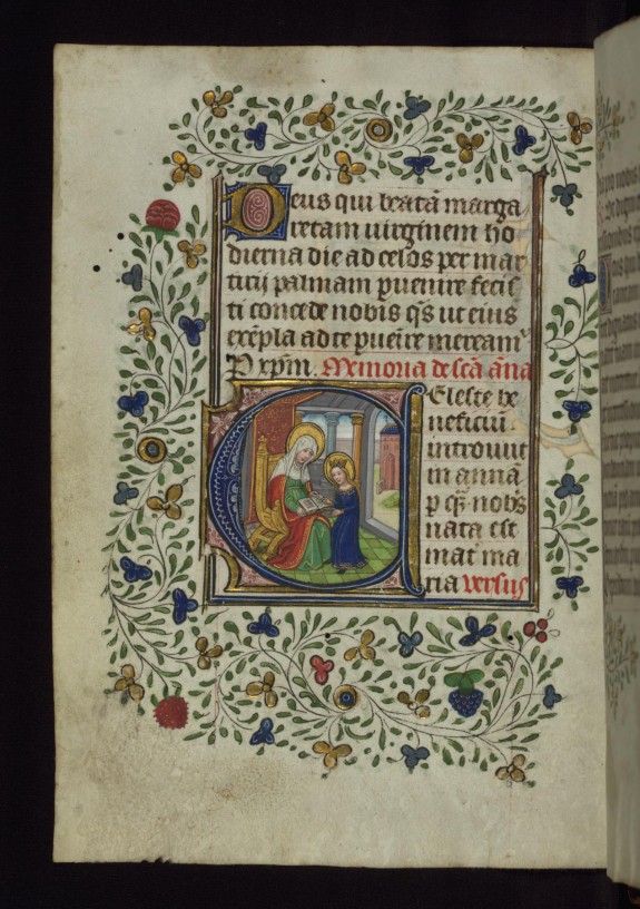 St. Anne teaching the Virgin to read | W.168.222V | The Walters Art Museum