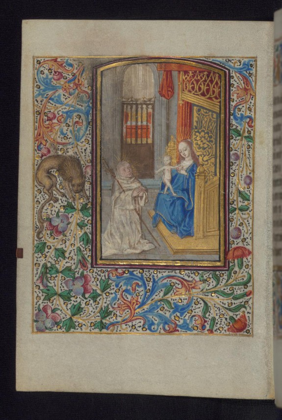 Lactation of St. Bernard | W.182.37V | The Walters Art Museum