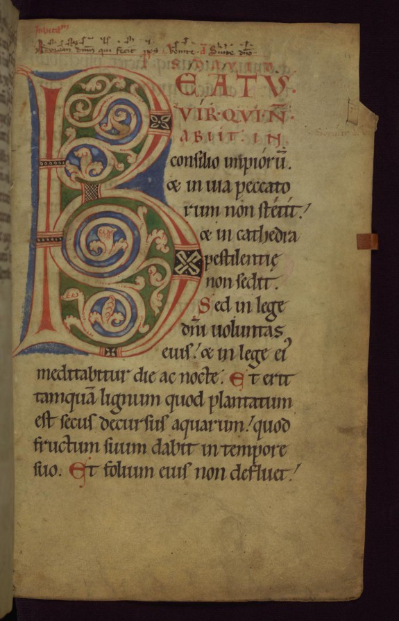 Decorated Initial B W 26 11r The Walters Art Museum