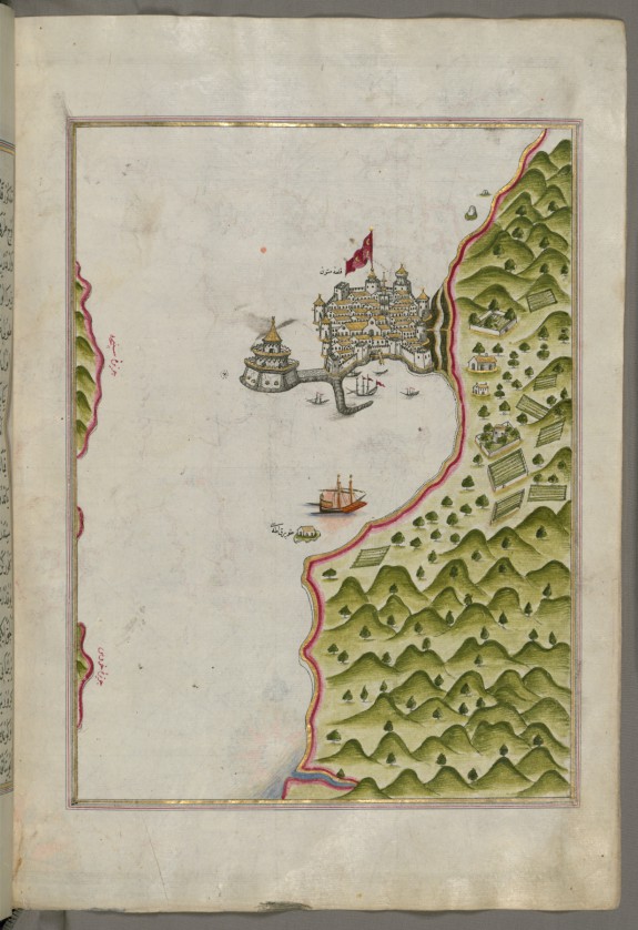 Map of the Methana Fortress in the Saronikos Bay