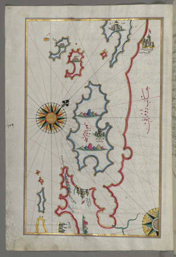 Map of the Islands of Pag and Rab
