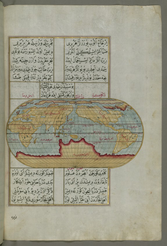 Oval Map of the World | W.658.23B | The Walters Art Museum