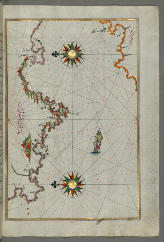 Map of the Anatolian Coast Facing the Island of Samos