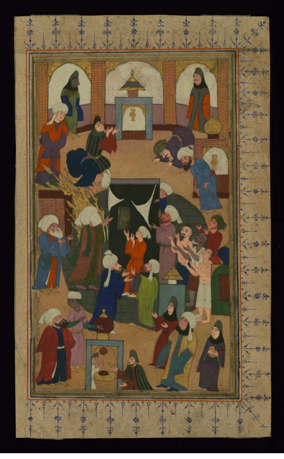 The Prophet Muhammad Praying at the Ka'bah | W.679A.A | The Walters Art ...