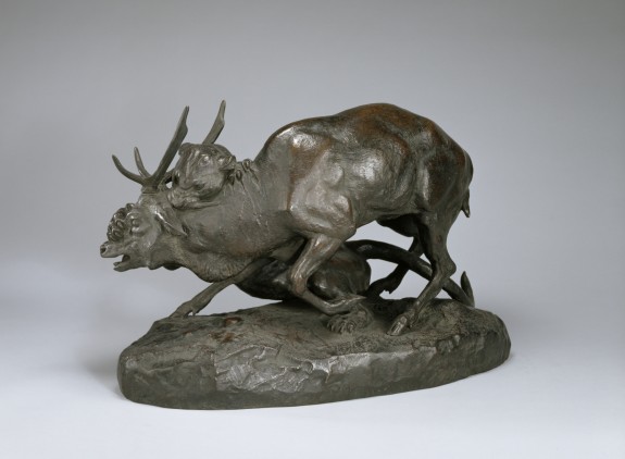 Panther Attacking a Stag