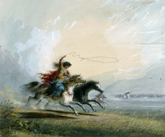 Shoshone Female - Catching A Horse