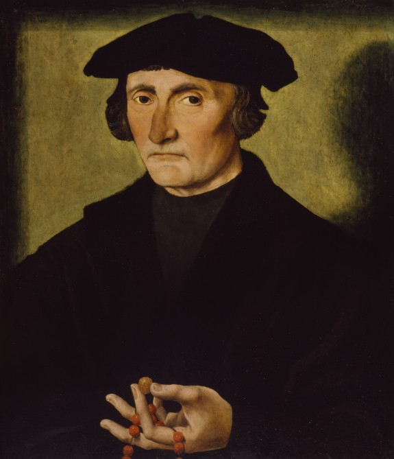 Portrait of a Man Holding a Rosary