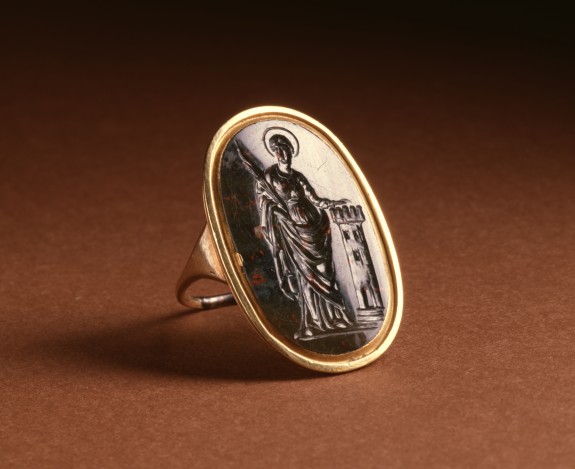 Ring with Intaglio of Saint Barbara