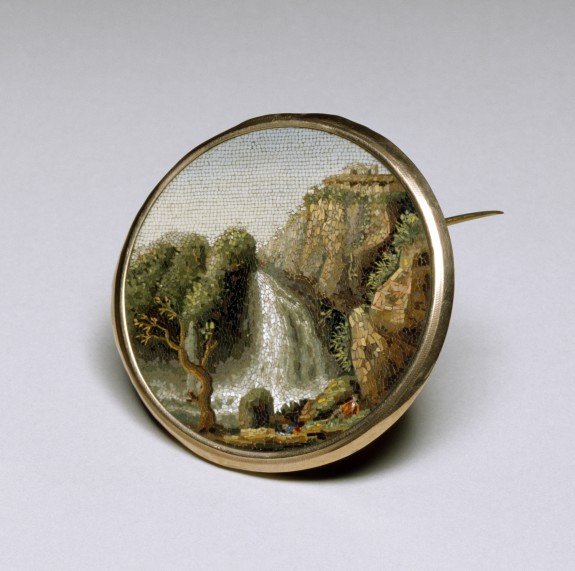 Brooch with a Landscape Scene